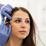 Woman getting an injection